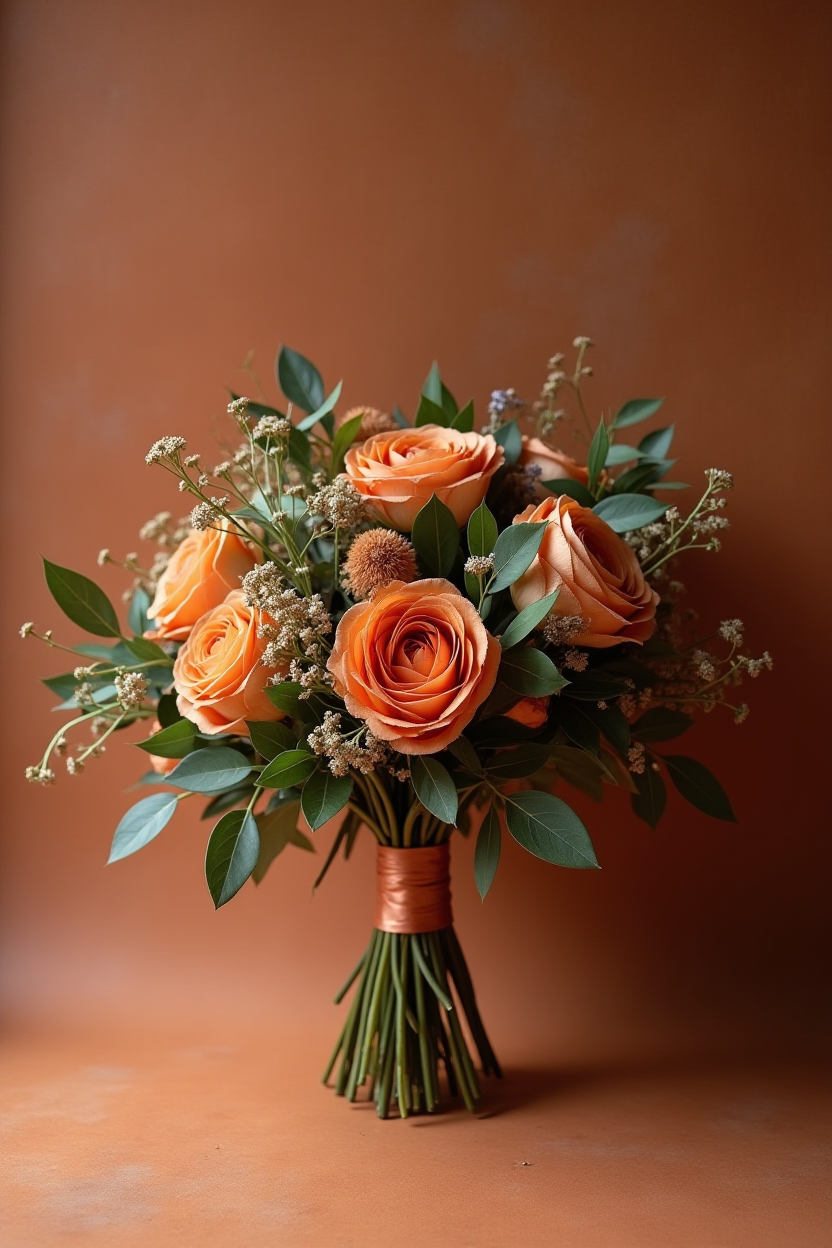 Amber and Apricot Sunset Bouquet