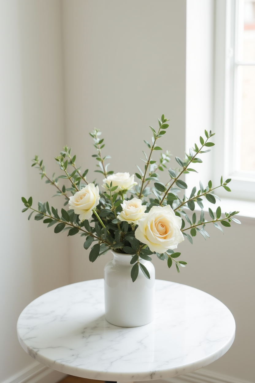 Cream and Olive Minimalist Bouquet