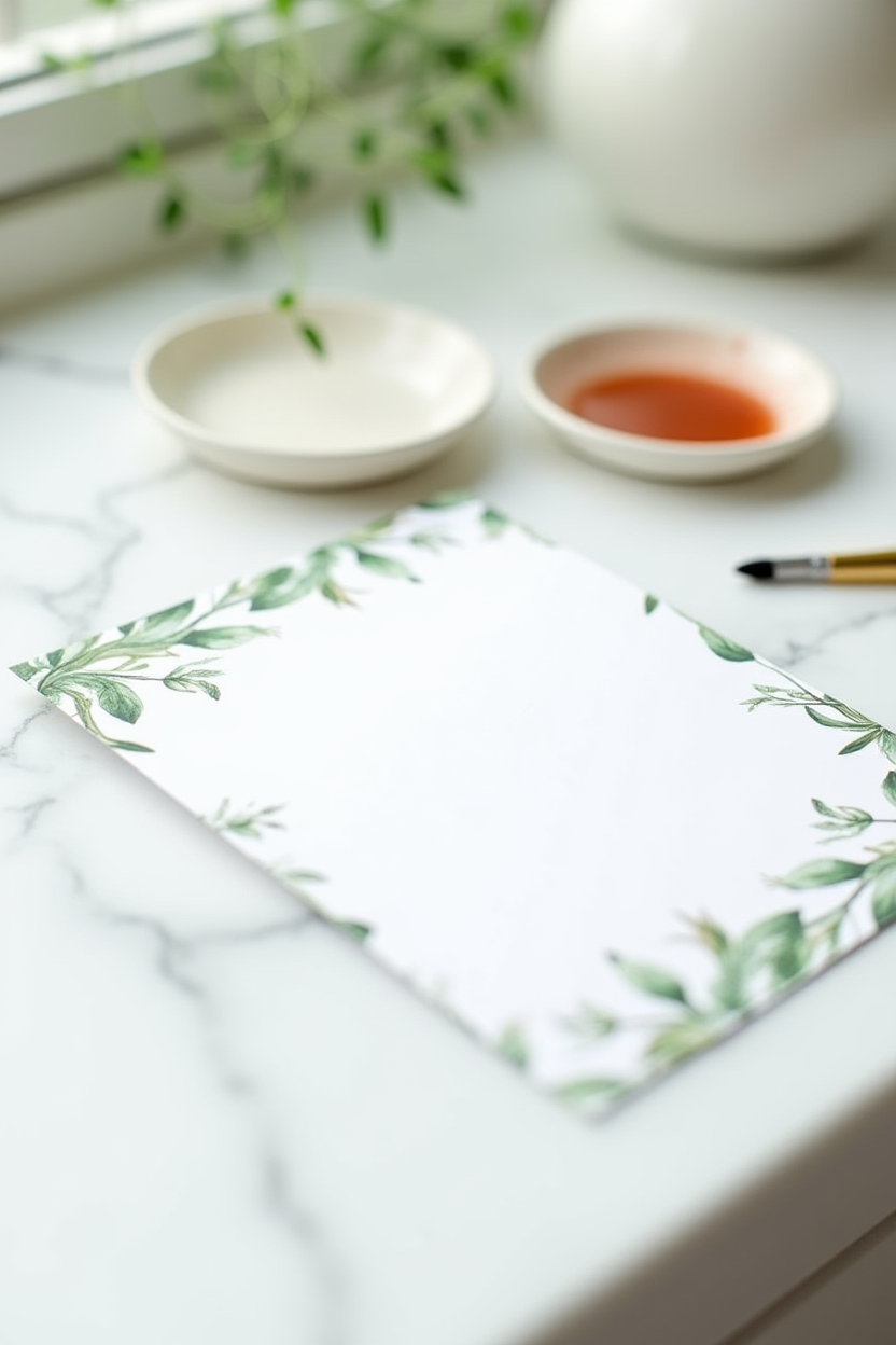 Watercolor Garden Border