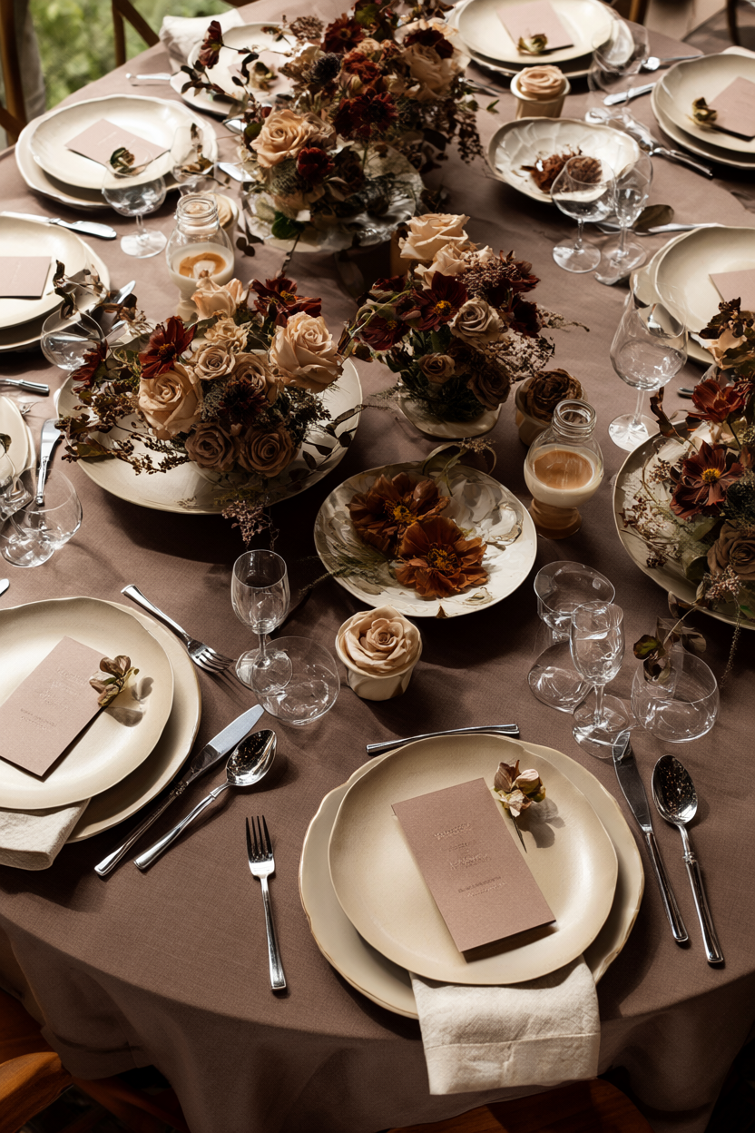 How to Build a Chocolate Brown Wedding Palette — 6 Mocha Ideas